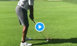 Tiger Woods ya tira bolas con los hierros